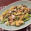 藤の穂's cooksnap of when they made じゃがいもとシーフードのジェノベーゼ風.
