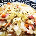 五条国永's cooksnap of when they made 簡単！野菜たっぷりコンソメスープご飯。.