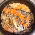 kiyoaking's cooksnap of when they made 炊飯器☆秋刀魚炊き込みごはん！.