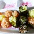 ぶどうなすび's cooksnap of when they made デコふりで！ くるくるのり巻き弁当.