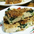すうがん's cooksnap of when they made 簡単！お弁当に小松菜と鶏挽肉の松風焼き.