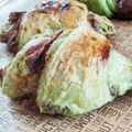 ☆ミルミル's cooksnap of when they made HBで作るクロワッサン ～抹茶生地～.