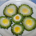 nokko.t's cooksnap of when they made ゴーヤとうずらの目玉焼き♪.