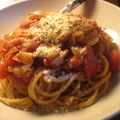 びばば's cooksnap of when they made トマト缶としょうゆのパスタ.