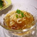 runa10's cooksnap of when they made ところてん鶏皮ポン酢.