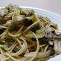 イエローバード's cooksnap of when they made 秋刀魚ときのこの和風ガーリックパスタ.