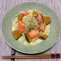クックLPZN1M☆'s cooksnap of when they made 生秋鮭と南瓜のクリームパスタ.