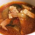 ＊みなゆり＊'s cooksnap of when they made 茄子と新玉葱のトマトスープ＊チーズon♬.
