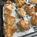 まめふ's cooksnap of when they made 揚げない唐揚げ が網にくっつかない方法☆.