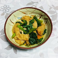 U−ka。's cooksnap of when they made 簡単一品♡小松菜と油揚げの煮浸し.