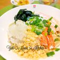 YUH♡ママ's cooksnap of when they made かき揚げ＆温卵をのせて・ぶっかけそーめん.