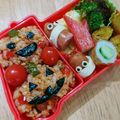 もここあらぶ's cooksnap of when they made ハロウィン☆おにぎりお弁当.