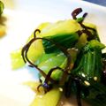 クロ山シロ美's cooksnap of when they made ちんげん菜の塩昆布和え.