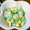 絢 ＪＵＮ's cooksnap of when they made きゅうりとコーンのとろーりサラダ☆.