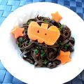 カルン's cooksnap of when they made ハロウィン☆ひじきとオリーブの黒パスタ.