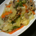 ジオたん's cooksnap of when they made 我が家の定番☆肉野菜炒め.