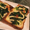 さくらん餅's cooksnap of when they made ほうれん草の鮭マヨトースト.