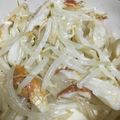 fukucochan's cooksnap of when they made レンジでチン！もやしとちくわで＋１品.