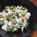 ♪♪まな♪♪'s cooksnap of when they made ささみとオクラと豆腐の冷奴風サラダ.