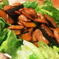 priちゃん。's cooksnap of when they made ☆醤油ソースのカボチャとサラダほうれん草.