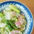 シナモシナモ's cooksnap of when they made アスパラとベーコンのシンプル野菜炒め.