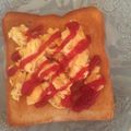 クックVEP69Q☆'s cooksnap of when they made 乗せるだけ♪スクランブルエッグトースト.