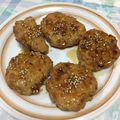 ふっくら姉さん's cooksnap of when they made 蓮根入りつくねの照り焼き.