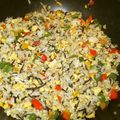みるきー猫ちゃん's cooksnap of when they made お手軽ひじき煮の炒飯。.