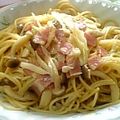 青木みさ's cooksnap of when they made 長ネギとベーコン・キノコの和風パスタ♪.