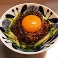 黒イヌ's cooksnap of when they made 簡単！ クジラのユッケ.