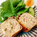 猫柳商店's cooksnap of when they made お揚げ１枚で４個の焼きメンチカツ風.