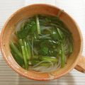 ☆Rokko☆'s cooksnap of when they made ほうれん草の茎の春雨スープ.