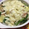 ゆみ0219's cooksnap of when they made ☆簡単ランチ☆ホウレン草とツナのドリア♪.
