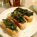 Quegiro's cooksnap of when they made カーボロネロ(黒キャベツ)のブルスケッタ.