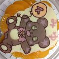 おーちゃん☆★'s cooksnap of when they made ここたま⭐誕生日ケーキ⭐キャラチョコ.