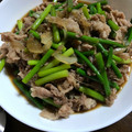 ☆chocola's cooksnap of when they made 豚こま切れ肉とニンニクの芽の甘辛炒め.