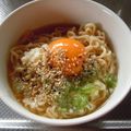 紫君子蘭's cooksnap of when they made 和風月見塩ラーメン.