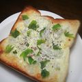 52週間's cooksnap of when they made 大葉が香るちりめんトースト.