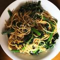 ｈａ＊ｒｕ's cooksnap of when they made ちりめんじゃことほうれん草☆和風パスタ.
