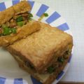 ｾｲﾗ's cooksnap of when they made 厚揚げの味噌ネギ納豆サンド.