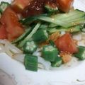 れいみ★'s cooksnap of when they made オクラとトマトの冷製パスタ風そうめん.