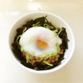 みそゆうき's cooksnap of when they made 温玉のせ♪納豆ワカメサラダ.