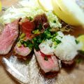 にぱん's cooksnap of when they made ☆絶品☆サーロインで牛のたたき☆.