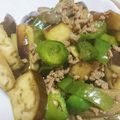 ゆいったろ's cooksnap of when they made なす・ピーマン・挽き肉の炒め煮.