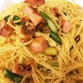 クック6ZWMPM☆'s cooksnap of when they made 超早！ベーコンとアスパラのペペロンチーノ.