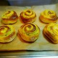 チョコレート～'s cooksnap of when they made くるくる渦巻き♪スイートポテトパン♪.