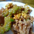 たくやときみこ's cooksnap of when they made 豚肉とゴーヤのケチャップ炒め☆.