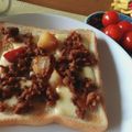 ゆーこリン♡'s cooksnap of when they made 大豆のお肉で・人参そぼろのチーズトースト.