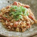 iketa's cooksnap of when they made ウマウマ納豆チャーハンの秘密！！！.