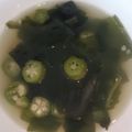 ☆baobab☆'s cooksnap of when they made オクラとわかめの中華スープ.